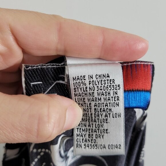 Nygard Collection Vintage Black Floral 90s Skirt Button Front Lightweight Petite - Picture 9 of 9